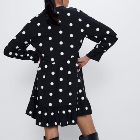 Wrap Dress Black White Polka Dot Dress Zara Zara Black Dotted Dress Dot  Midi Dress With